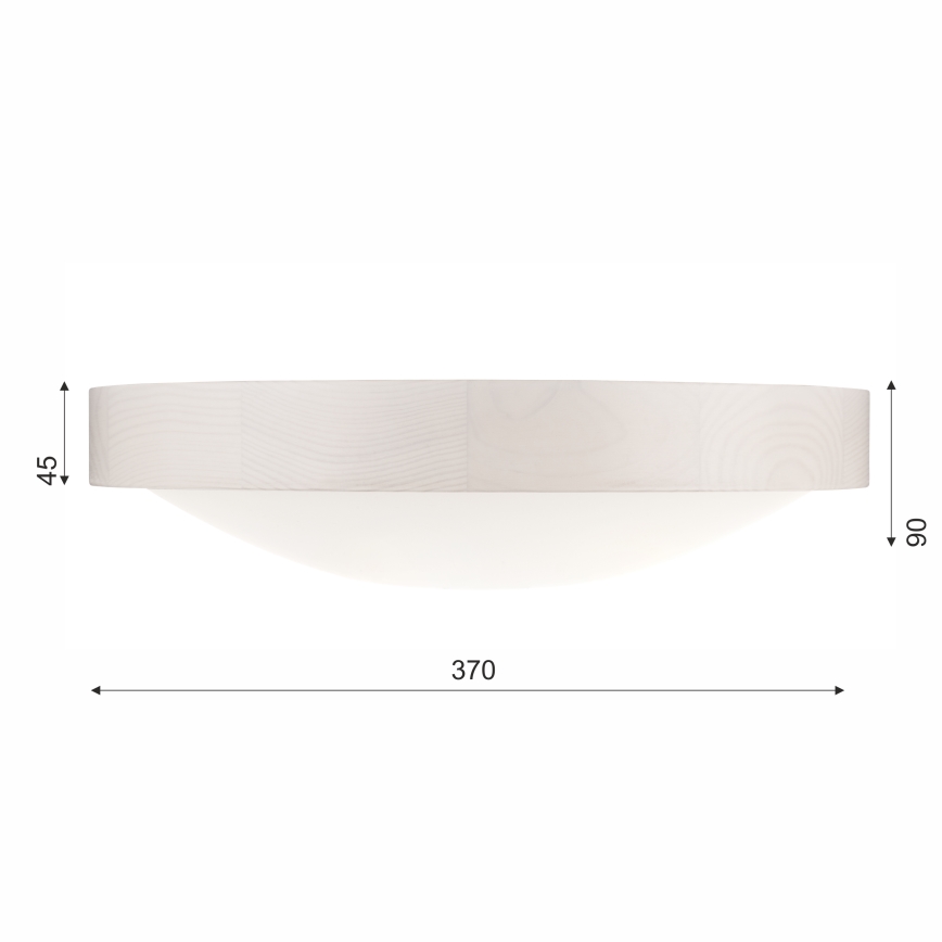 Iluminação de teto MEDA 2xE27/60W/230V pinho