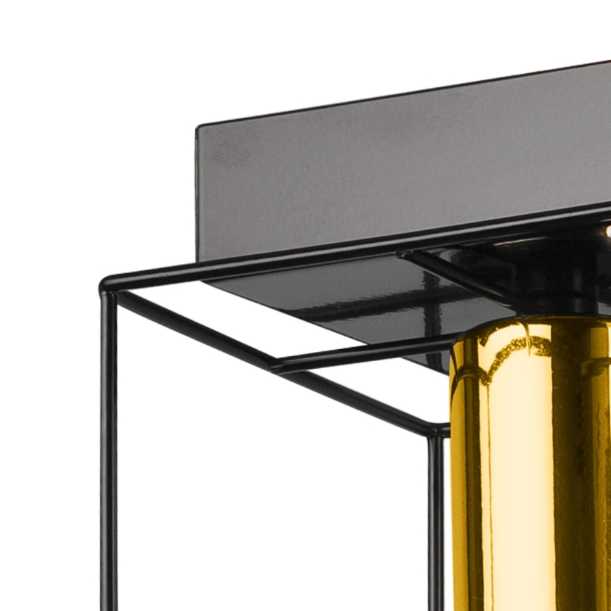 Iluminação de teto MIKA 4xE27/60W/230V 61 cm preto/dourada