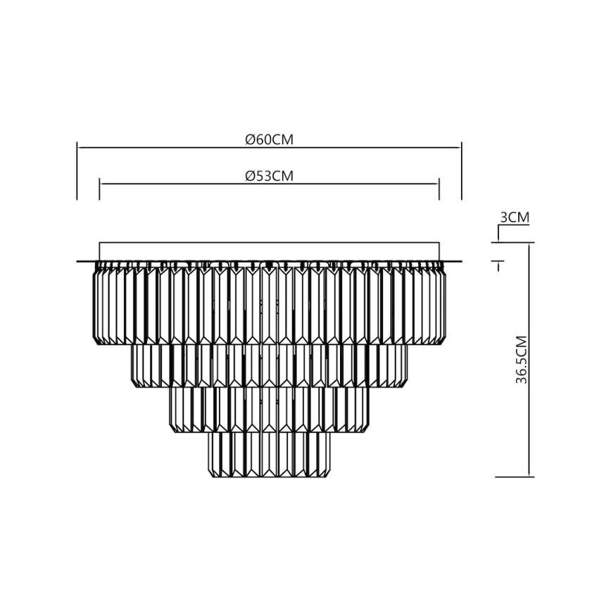 Iluminação de teto MILANO 9xE14/40W/230V dourado