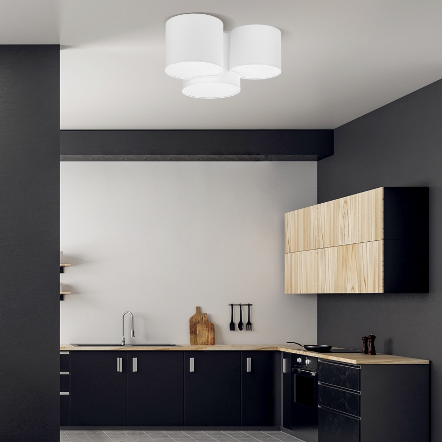 Iluminação de teto MONA 3xE27/15W/230V branca