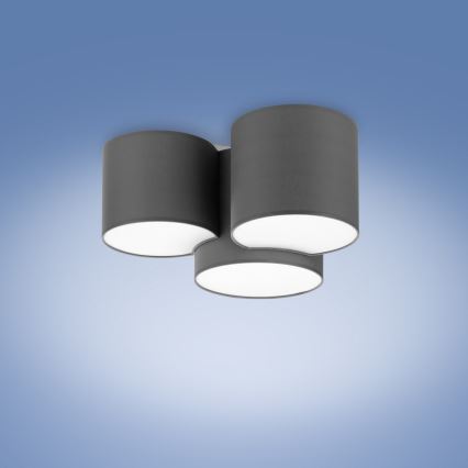 Iluminação de teto MONA 3xE27/15W/230V cinzenta