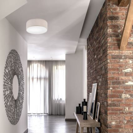 Iluminação de teto MONTE 1xE27/60W/230V diâmetro 35 cm bege