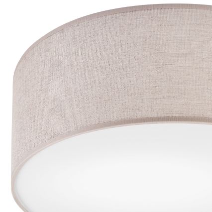 Iluminação de teto MONTE 1xE27/60W/230V diâmetro 35 cm bege