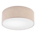 Iluminação de teto MONTE 1xE27/60W/230V diâmetro 35 cm castanho