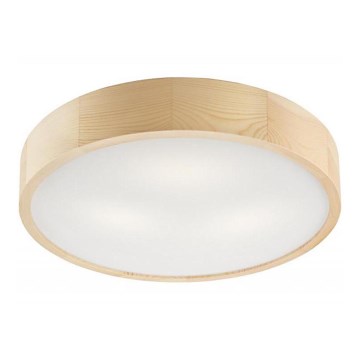 Iluminação de teto NATURAL 3xE27/60W/230V ø 47 cm pinho - FSC certificado