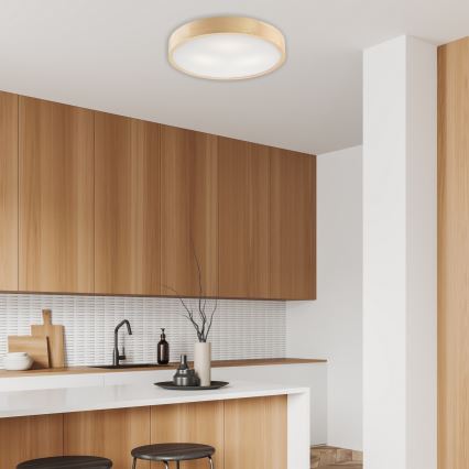 Iluminação de teto NATURAL 3xE27/60W/230V ø 47 cm pinho - FSC certificado