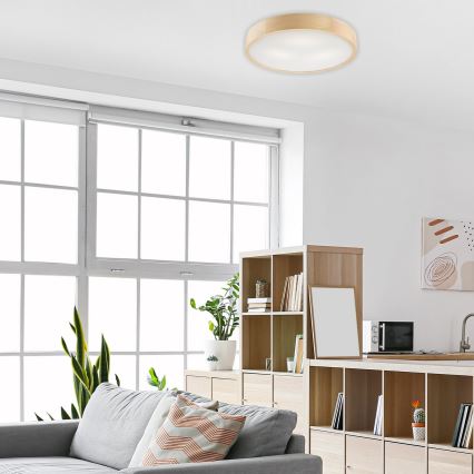Iluminação de teto NATURAL 3xE27/60W/230V ø 47 cm pinho - FSC certificado