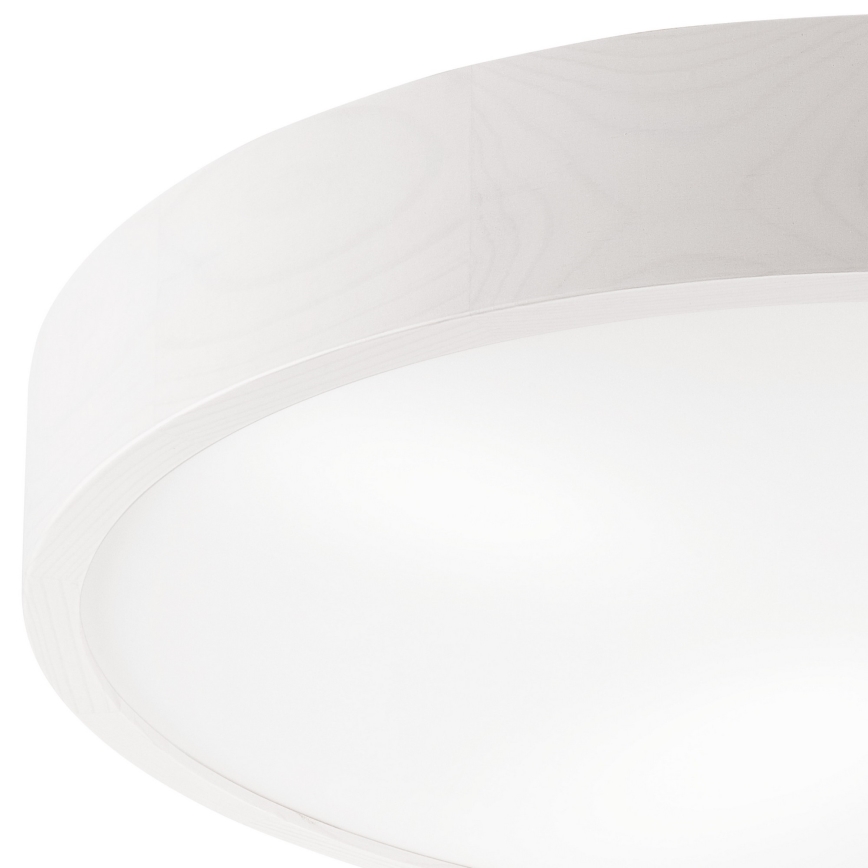 Iluminação de teto NATURAL 4xE27/60W/230V ø 57 cm branco/pinho