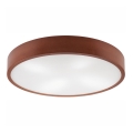 Iluminação de teto NATURAL 4xE27/60W/230V ø 57 cm pinho/castanho