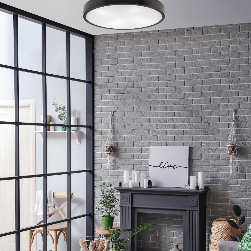 Iluminação de teto NATURAL 4xE27/60W/230V ø 57 cm wenge/pinho