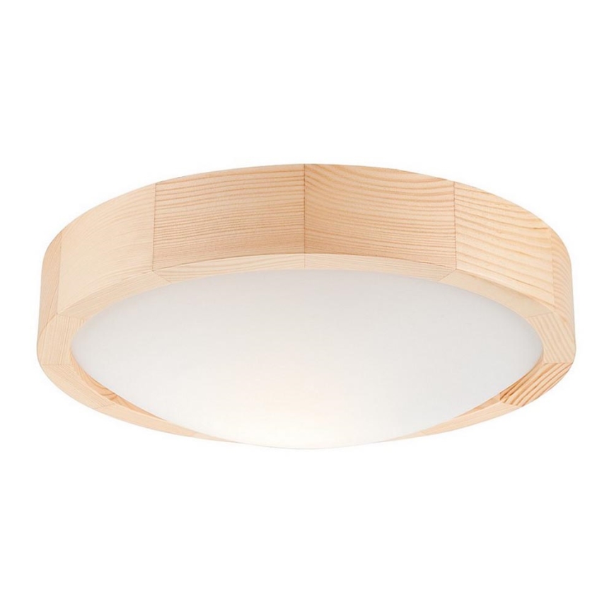 Iluminação de teto NATURAL SLIM 1xE27/60W/230V ø 27 cm pinho