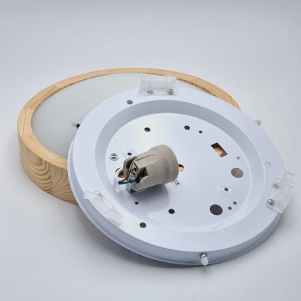 Iluminação de teto NATURAL SLIM 1xE27/60W/230V ø 27 cm pinho