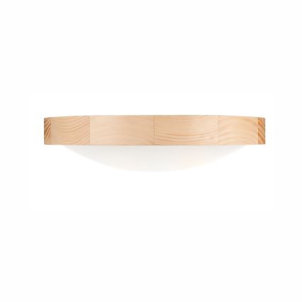 Iluminação de teto NATURAL SLIM 2xE27/60W/230V Ø 37 cm pinho