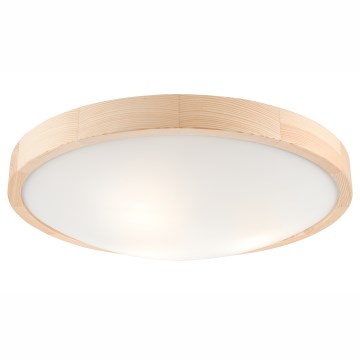 Iluminação de teto NATURAL SLIM 3xE27/60W/230V ø 47 cm pinho