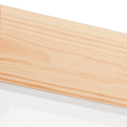 Iluminação de teto NATURAL SQUARE 2xE27/15W/230V 31x31 cm pinho/branco