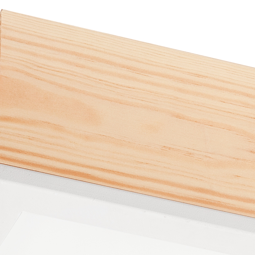 Iluminação de teto NATURAL SQUARE 2xE27/15W/230V 31x31 cm pinho/branco