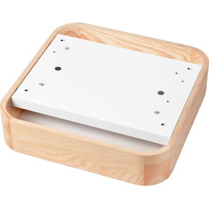 Iluminação de teto NATURAL SQUARE 2xE27/15W/230V 35x35 cm pinho