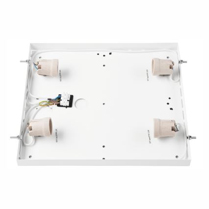Iluminação de teto NATURAL SQUARE 4xE27/15W/230V 39x39 cm pinho/branco