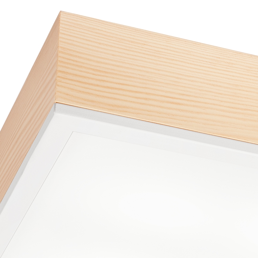 Iluminação de teto NATURAL SQUARE 4xE27/15W/230V 39x39 cm pinho/branco
