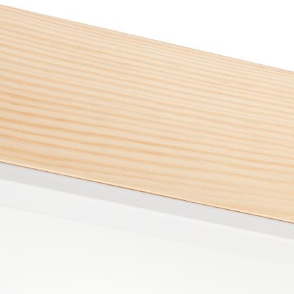 Iluminação de teto NATURAL SQUARE 4xE27/15W/230V 39x39 cm pinho/branco