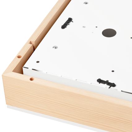 Iluminação de teto NATURAL SQUARE 4xE27/15W/230V 39x39 cm pinho/branco