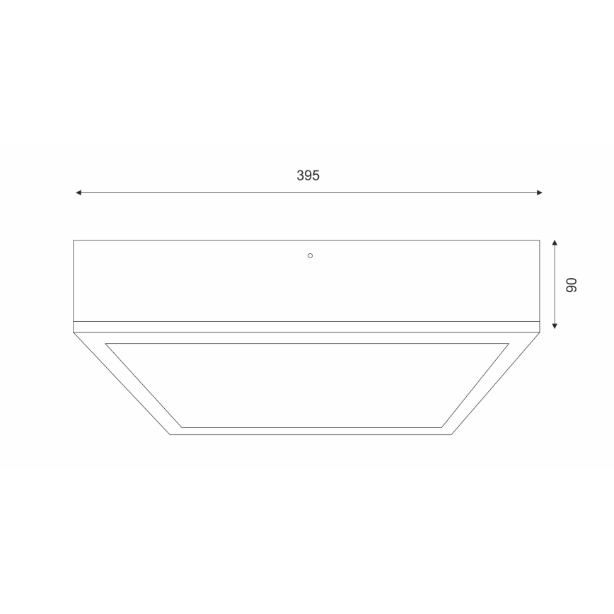 Iluminação de teto NATURAL SQUARE 4xE27/15W/230V 39x39 cm pinho/branco