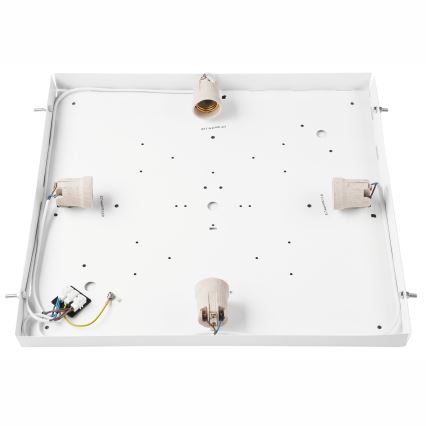 Iluminação de teto NATURAL SQUARE 4xE27/15W/230V 48x48 cm pinho/branco