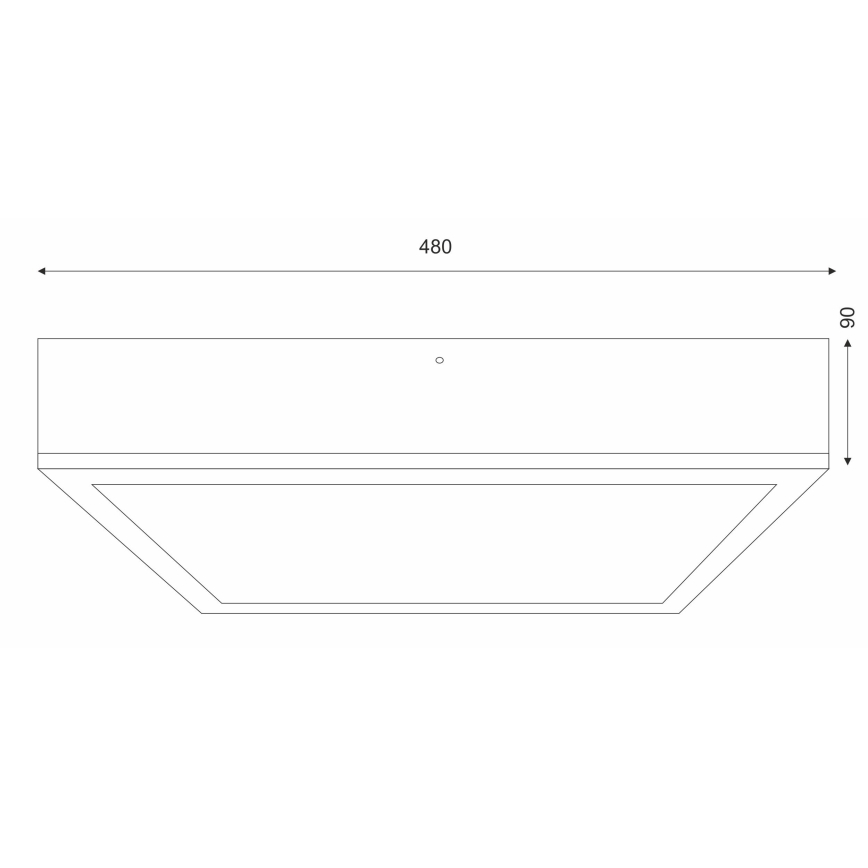 Iluminação de teto NATURAL SQUARE 4xE27/15W/230V 48x48 cm pinho/branco