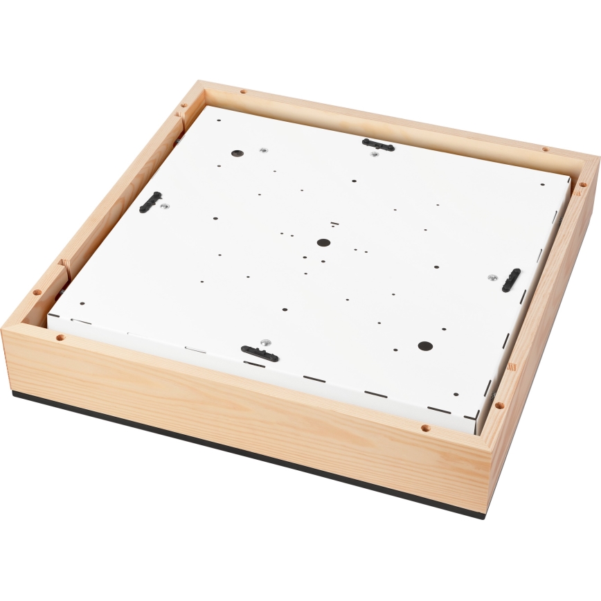 Iluminação de teto NATURAL SQUARE 4xE27/15W/230V 48x48 cm pinho/preto