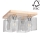Iluminação de teto NORMAN WOOD 4xE27/25W/230V bétula - certificado por FSC