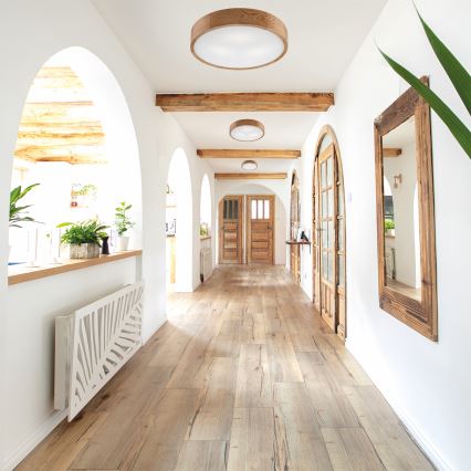 Iluminação de teto OAK 3xE27/60W/230V carvalho ø 47,5 cm - FSC certificado