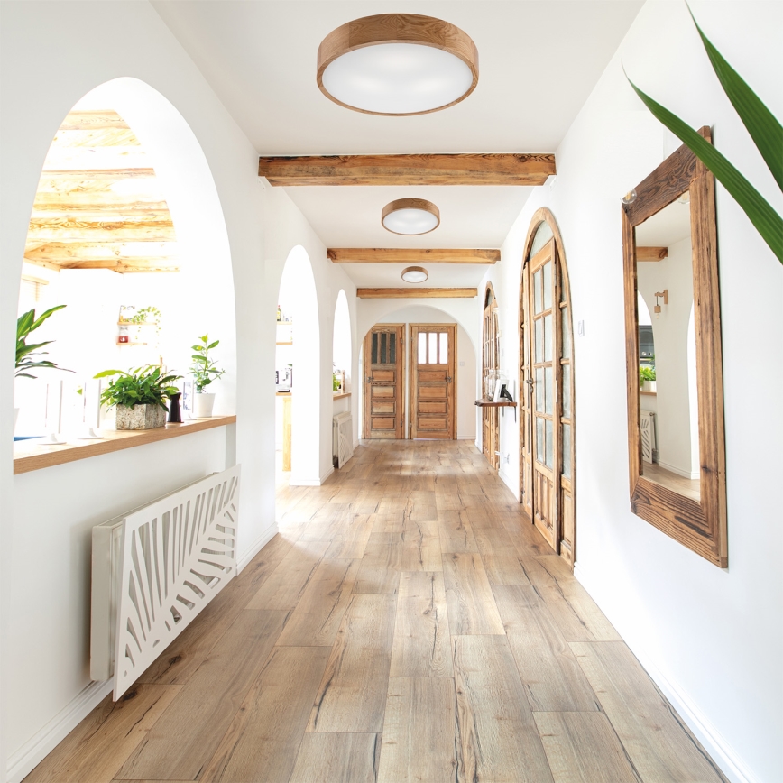 Iluminação de teto OAK 3xE27/60W/230V carvalho ø 47,5 cm - FSC certificado