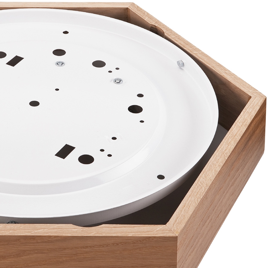 Iluminação de teto OAK HEX 2xE27/60W/230V d. 43 cm carvalho