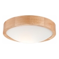 Iluminação de teto OAK SLIM 1xE27/60W/230V carvalho ø 27 cm - FSC certificado