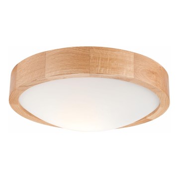 Iluminação de teto OAK SLIM 1xE27/60W/230V carvalho ø 27 cm - FSC certificado