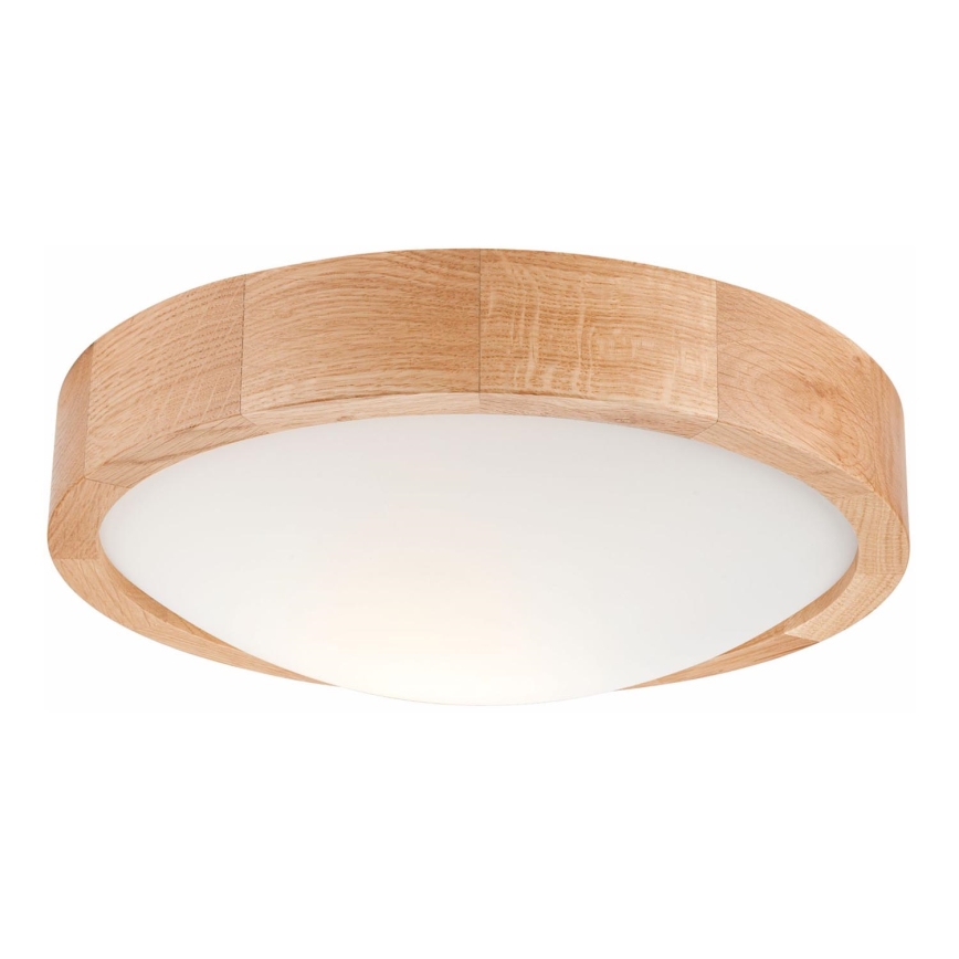 Iluminação de teto OAK SLIM 1xE27/60W/230V carvalho ø 27 cm - FSC certificado