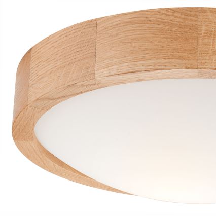 Iluminação de teto OAK SLIM 1xE27/60W/230V carvalho ø 27 cm - FSC certificado