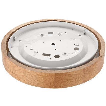 Iluminação de teto OAK SLIM 1xE27/60W/230V carvalho ø 27 cm - FSC certificado