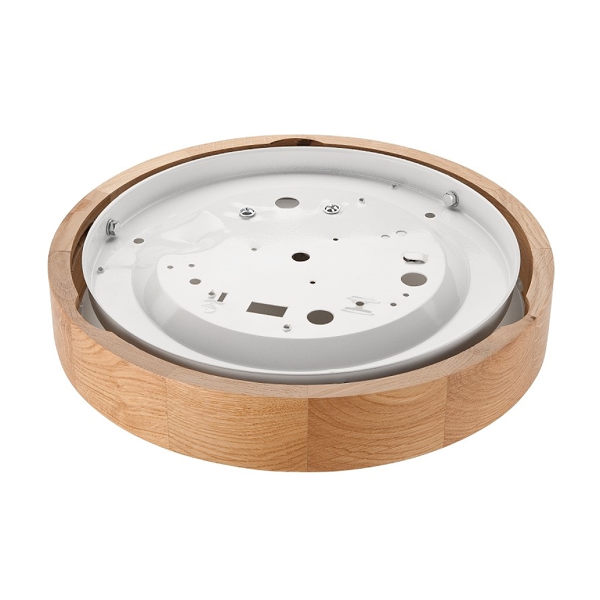 Iluminação de teto OAK SLIM 1xE27/60W/230V carvalho ø 27 cm - FSC certificado