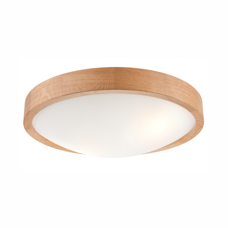 Iluminação de teto OAK SLIM 2xE27/60W/230V carvalho ø 37 cm - FSC certificado