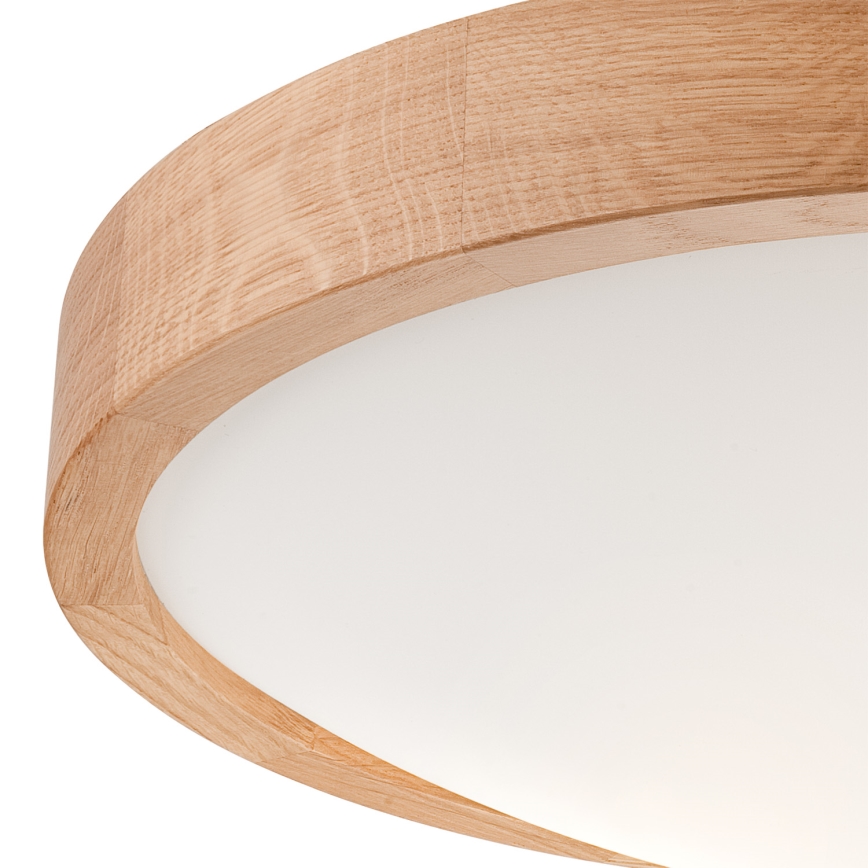 Iluminação de teto OAK SLIM 2xE27/60W/230V carvalho ø 37 cm - FSC certificado