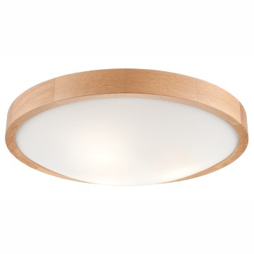 Iluminação de teto OAK SLIM 3×E27/60W/230V Carvalho ø 47 cm