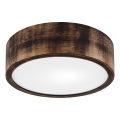 Iluminação de teto OAK SMOKY 1xE27/15W/230V ø 27,5 cm carvalho/castanho escuro