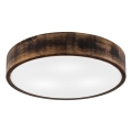 Iluminação de teto OAK SMOKY 3xE27/15W/230V ø 47,5 cm carvalho/castanho escuro