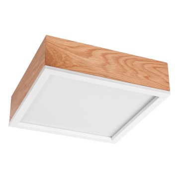 Iluminação de teto OAK SQUARE 2xE27/15W/230V 31x31 cm carvalho/branco