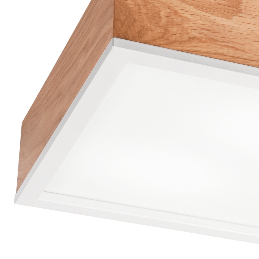 Iluminação de teto OAK SQUARE 2xE27/15W/230V 31x31 cm carvalho/branco