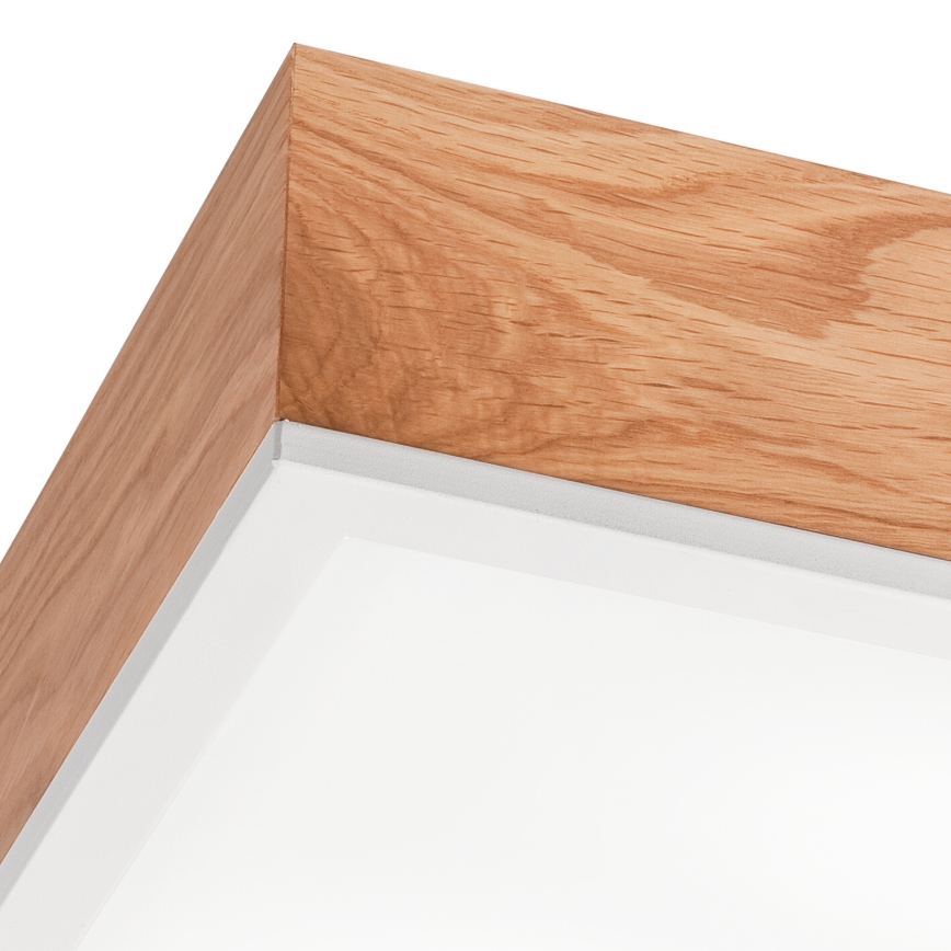 Iluminação de teto OAK SQUARE 2xE27/15W/230V 31x31 cm carvalho/branco