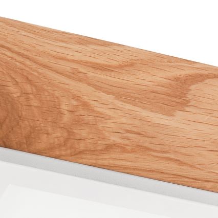 Iluminação de teto OAK SQUARE 2xE27/15W/230V 31x31 cm carvalho/branco