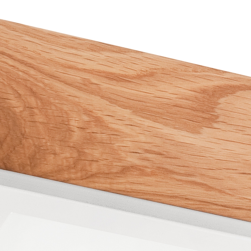 Iluminação de teto OAK SQUARE 2xE27/15W/230V 31x31 cm carvalho/branco