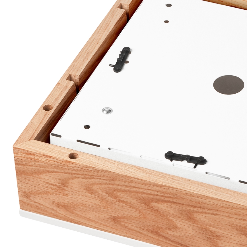 Iluminação de teto OAK SQUARE 2xE27/15W/230V 31x31 cm carvalho/branco